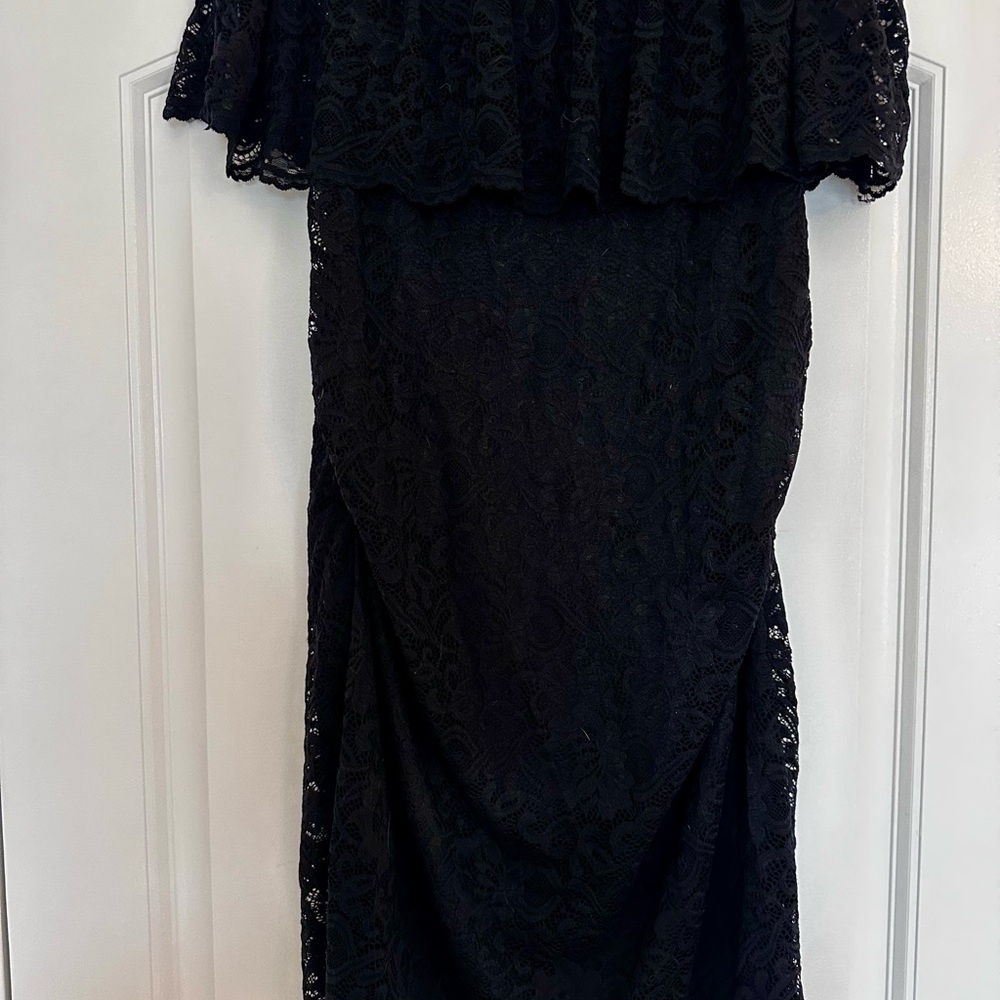 Pinkblush Black Off-Shoulder Sheath Dress